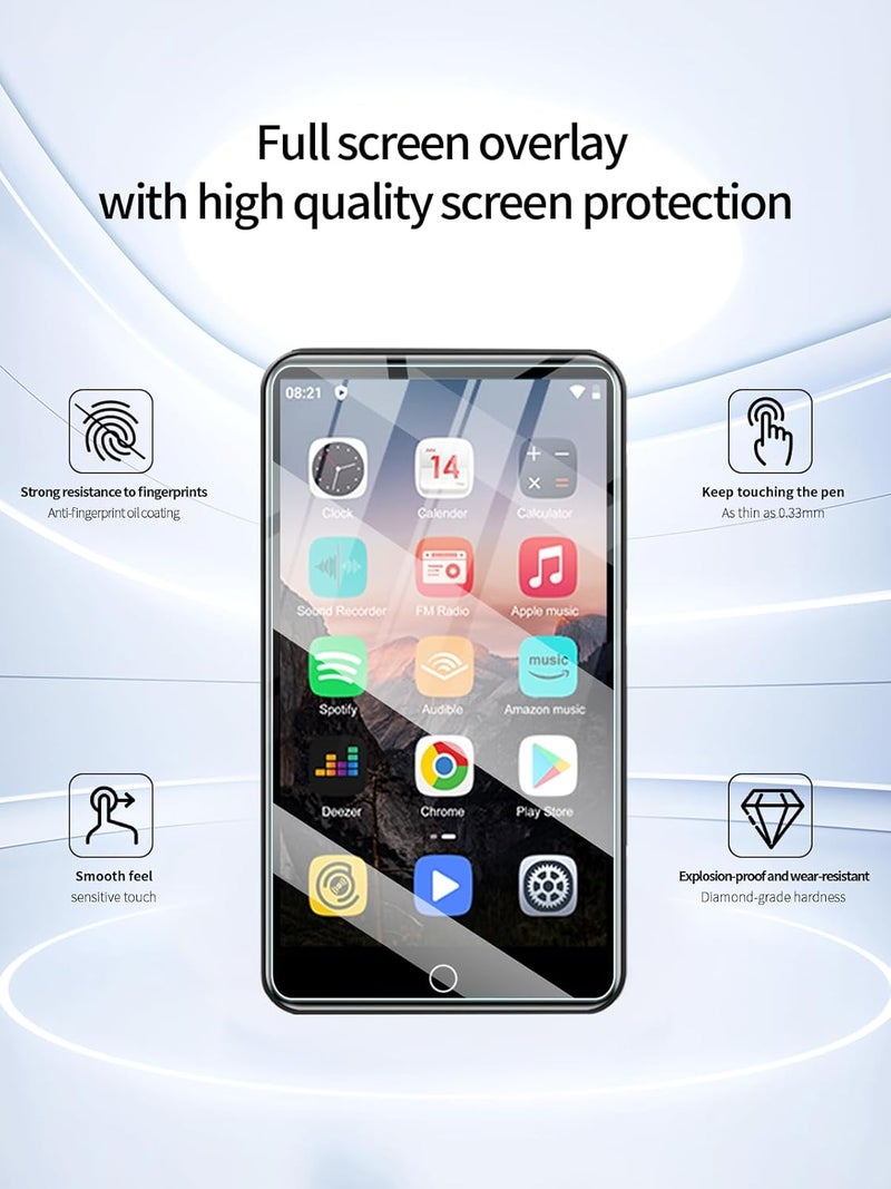 UYRUREL Screen Protector for ZAQE M505 MP3 MP4 Players with 4" Touchscreen and Speaker, High-definition Scratch Resistant Film,HD Clear, Bubble Free with Easy Installation Kit, 3 Pack. - Image 2
